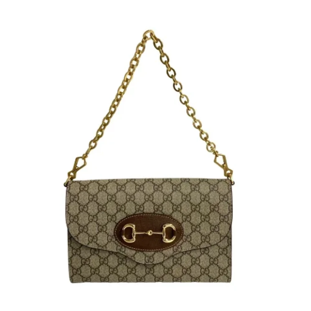 Gucci Vintage Pre-owned Leather shoulder-bags Brown Dames