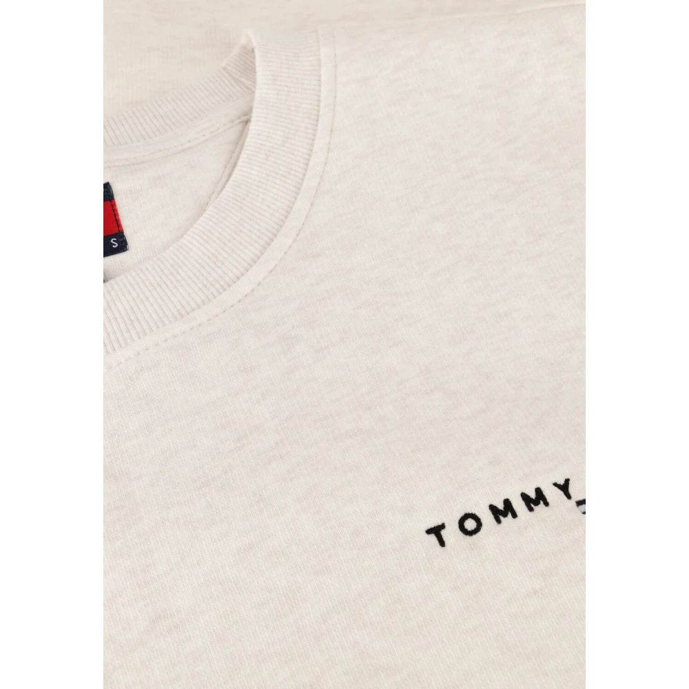 Tommy Jeans Beige Crew Neck Sweater voor Heren Beige Heren