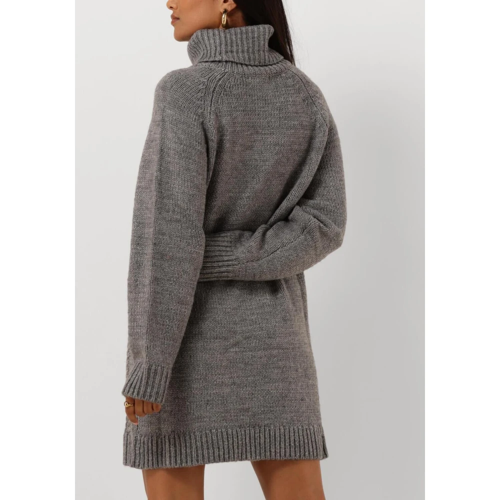 Notre-v Grijze Kabel Gebreide Mini Jurk Gray Dames