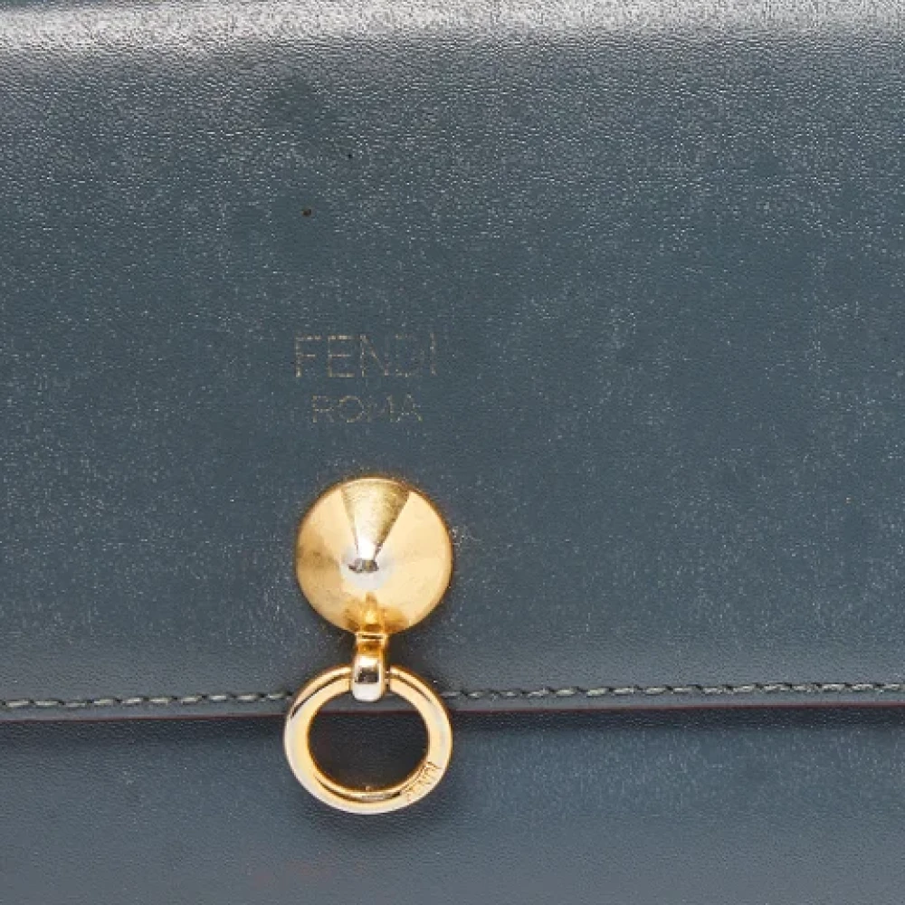 Fendi Vintage Pre-owned Leather wallets Gray Dames