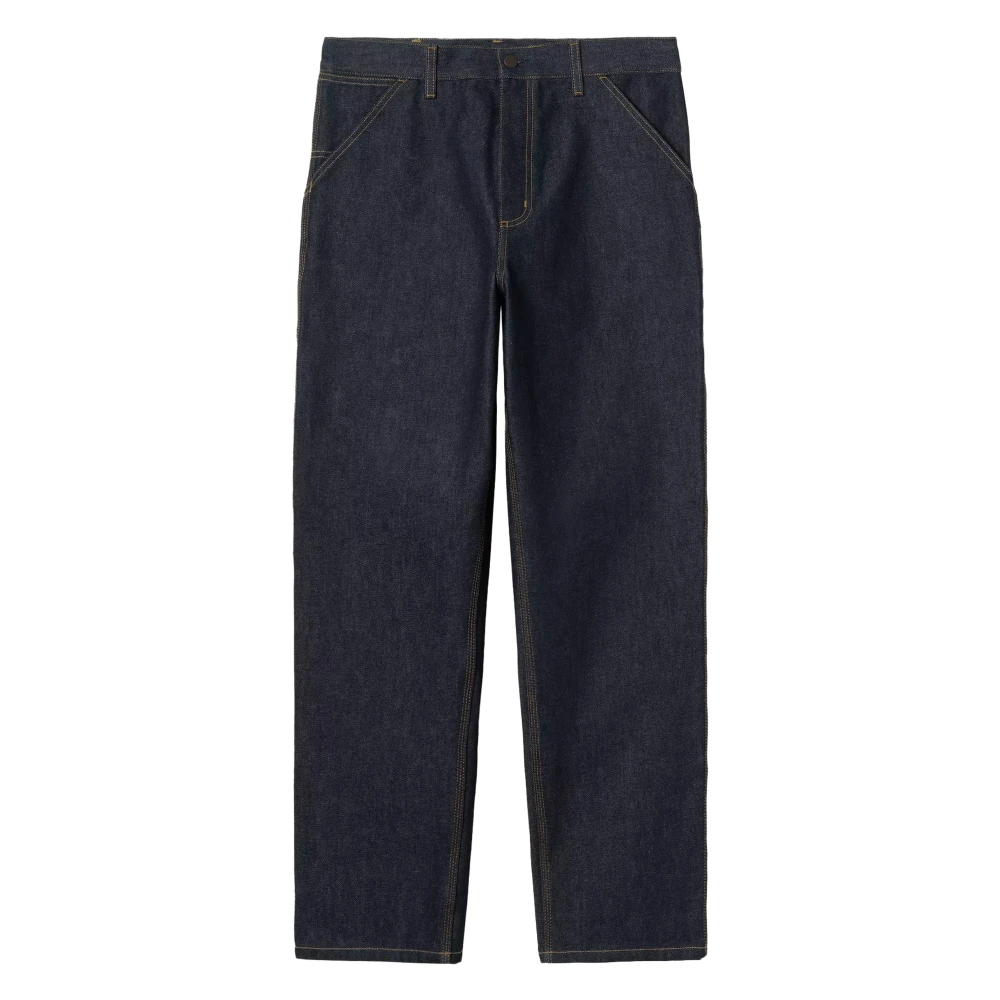 Carhartt Wip Men's Blue Single Knee Pant - Straight Fit Jeans - W33 - Jeans