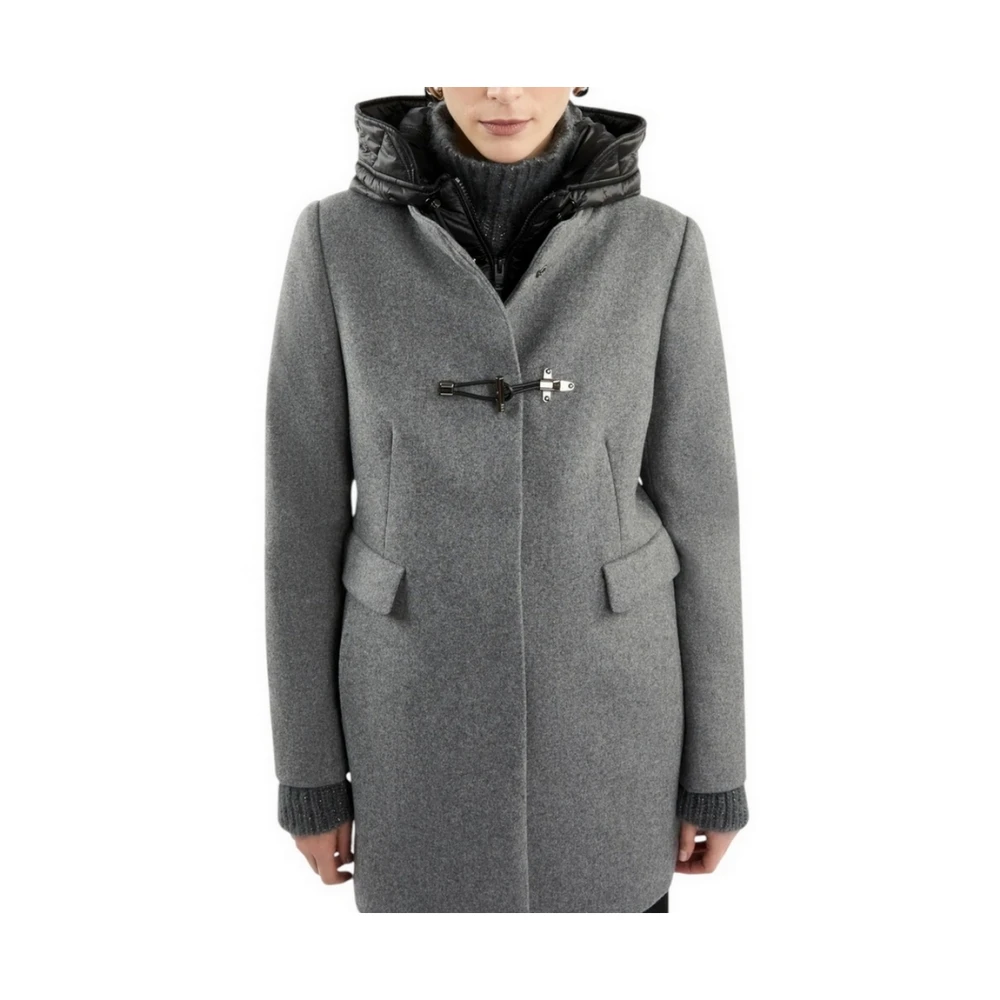 Fay Grijze Toggle Coat geïnspireerd door montgomery Gray Dames