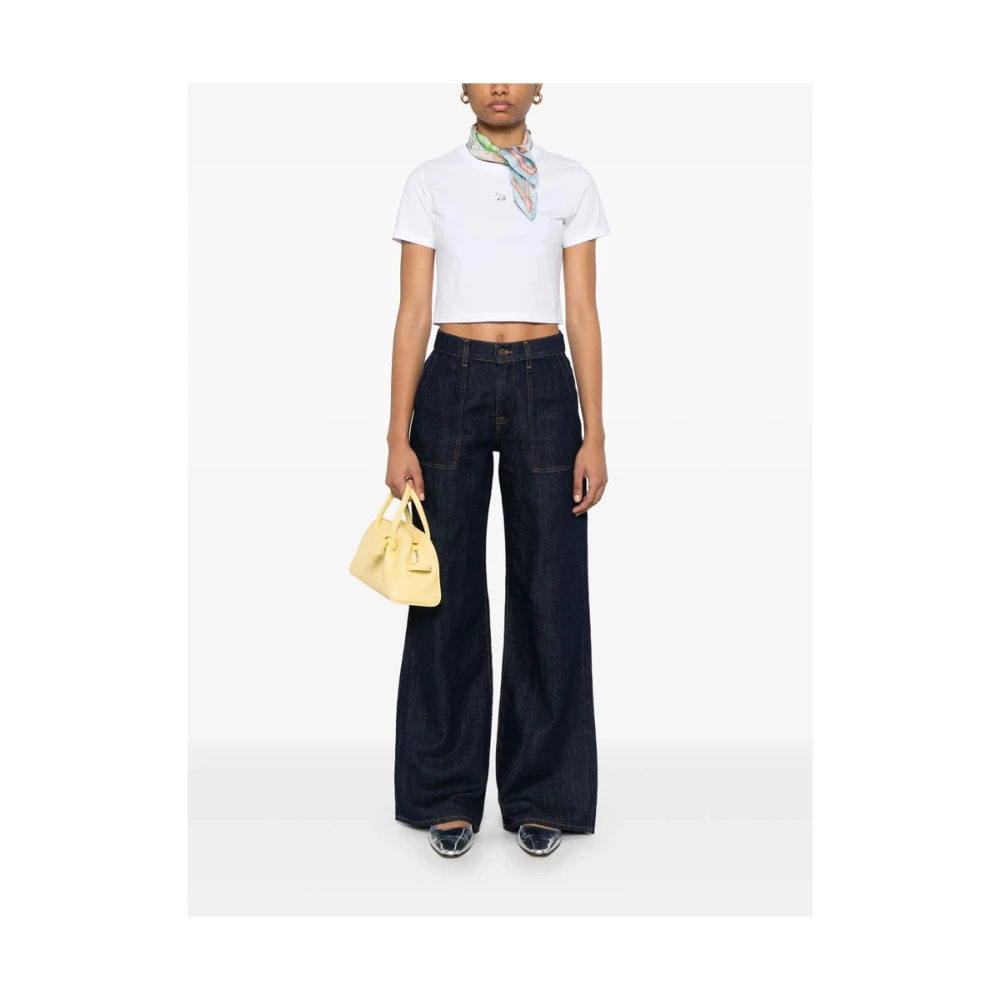 Maison Kitsuné Witte Ronde Hals Korte Mouwen T-shirt White Dames