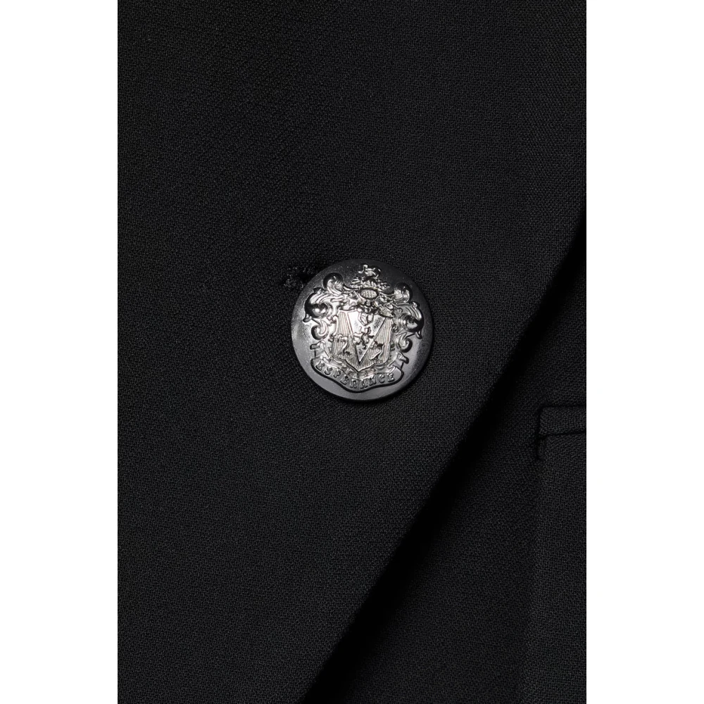 Veronica Beard Dubbelrijige Grain de Poudre Blazer Black Dames