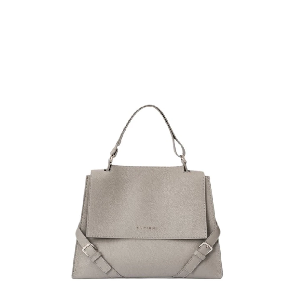 Orciani Medium Sense Leren Handtas Gray Dames