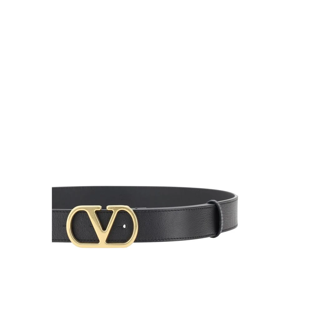 Valentino Garavani VLogo Riem met Contrasterende Gesp Black Dames