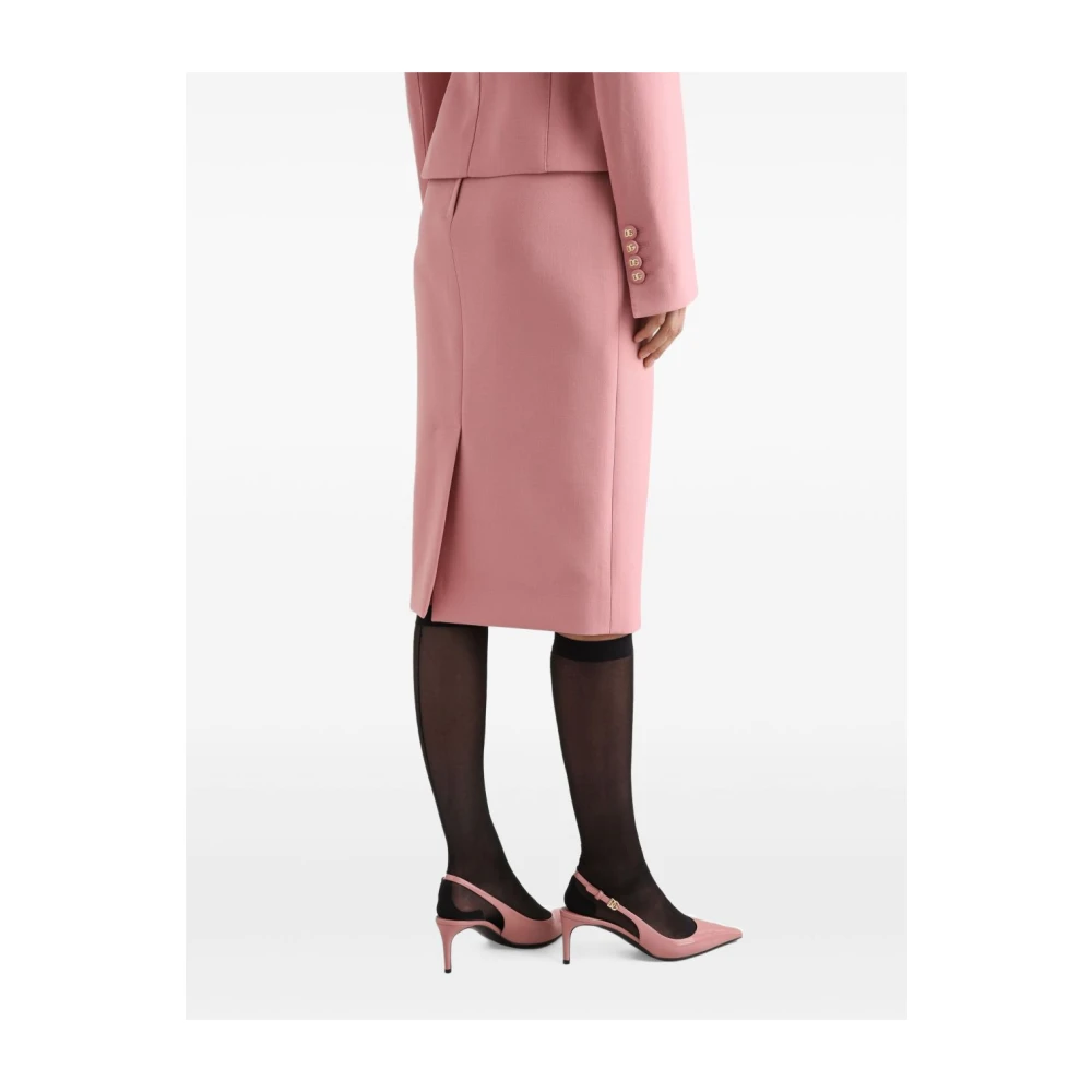 Dolce & Gabbana Roze Wollen Rok Pink Dames