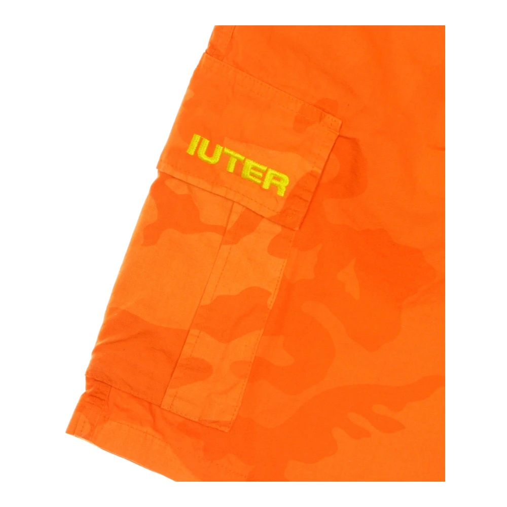 Iuter Camo Cargo Jogger Shorts in Oranje Orange Heren