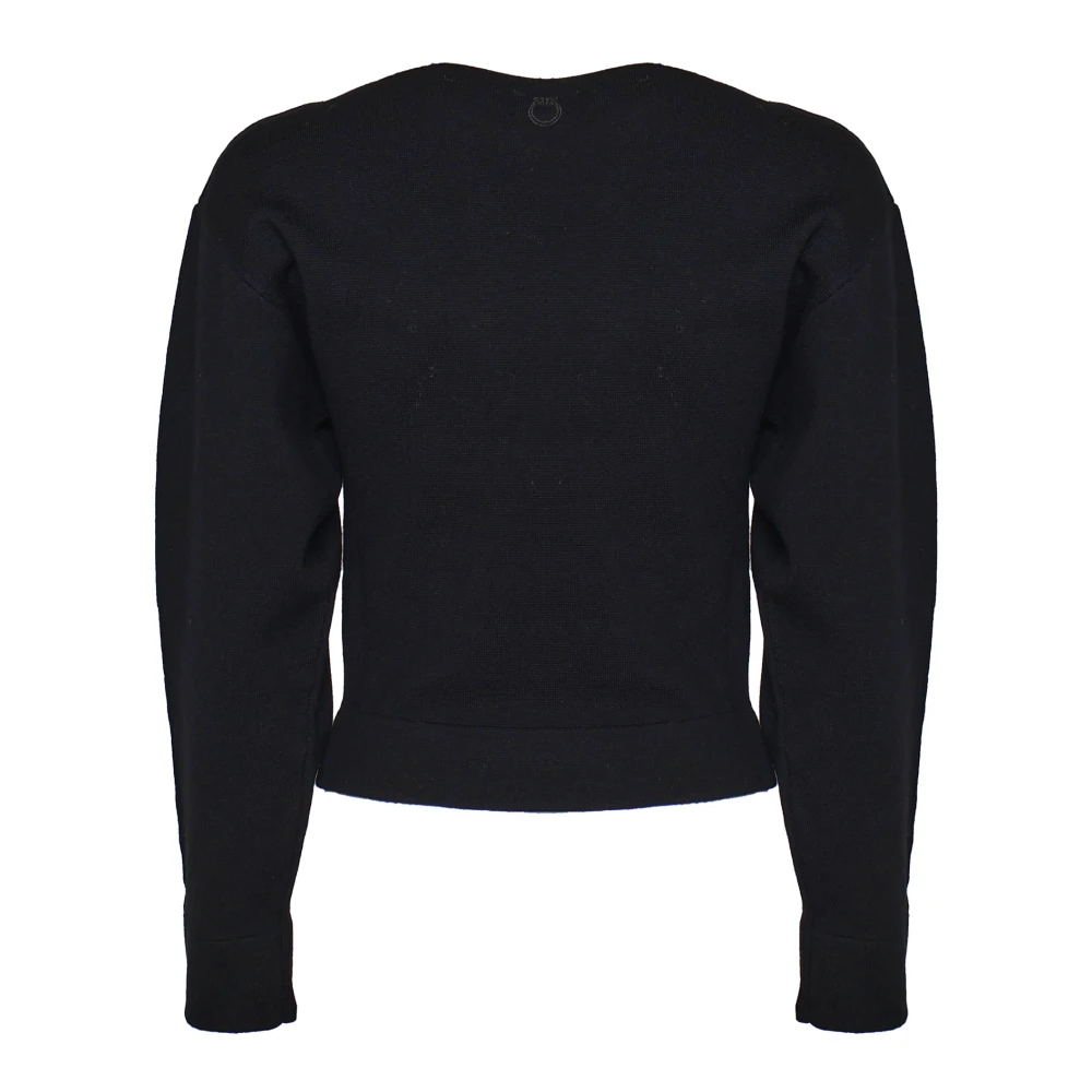 pinko Zwart Tricot Boothals Trui Black Dames