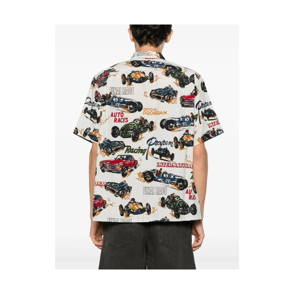 Sacai Witte Knoopshirt Klassieke Stijl Multicolor Heren