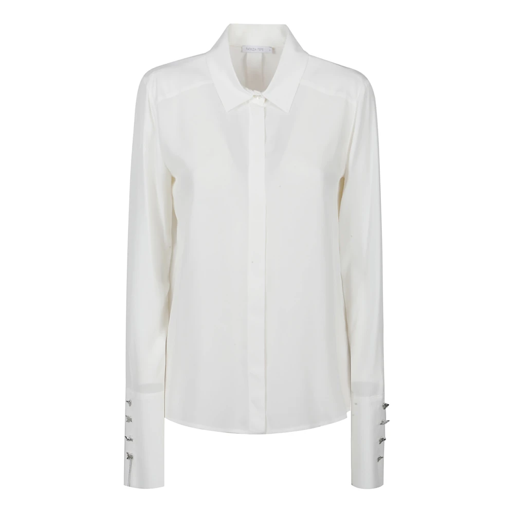 PATRIZIA PEPE Stijlvolle longsleeve White Dames