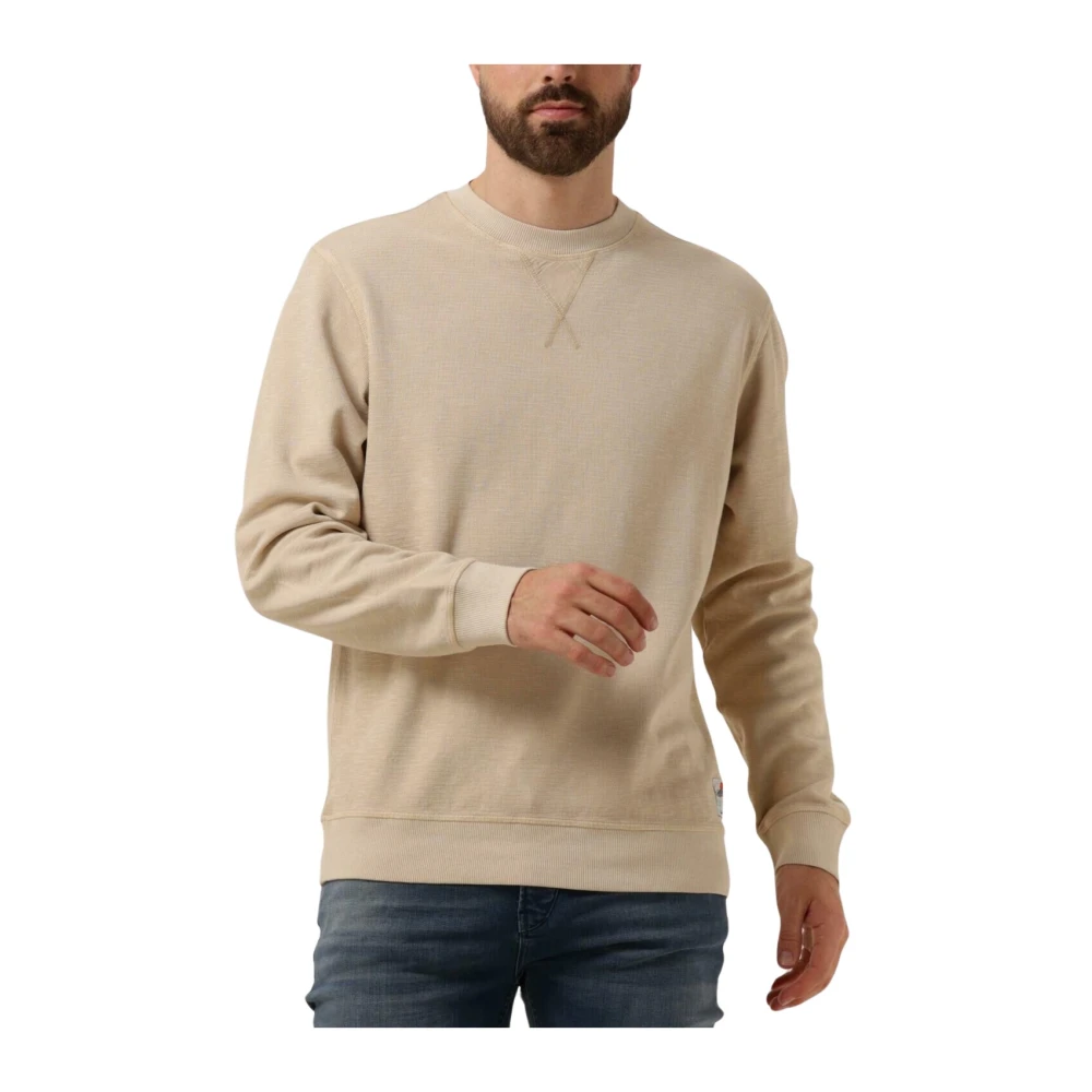 Scotch & Soda Gestructureerde Sweater Heren Sweatshirt Beige Heren