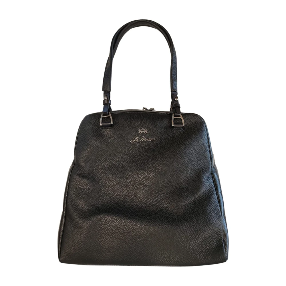 La Martina Women's Black Woman Handbag Aguilares Shoulder Bag