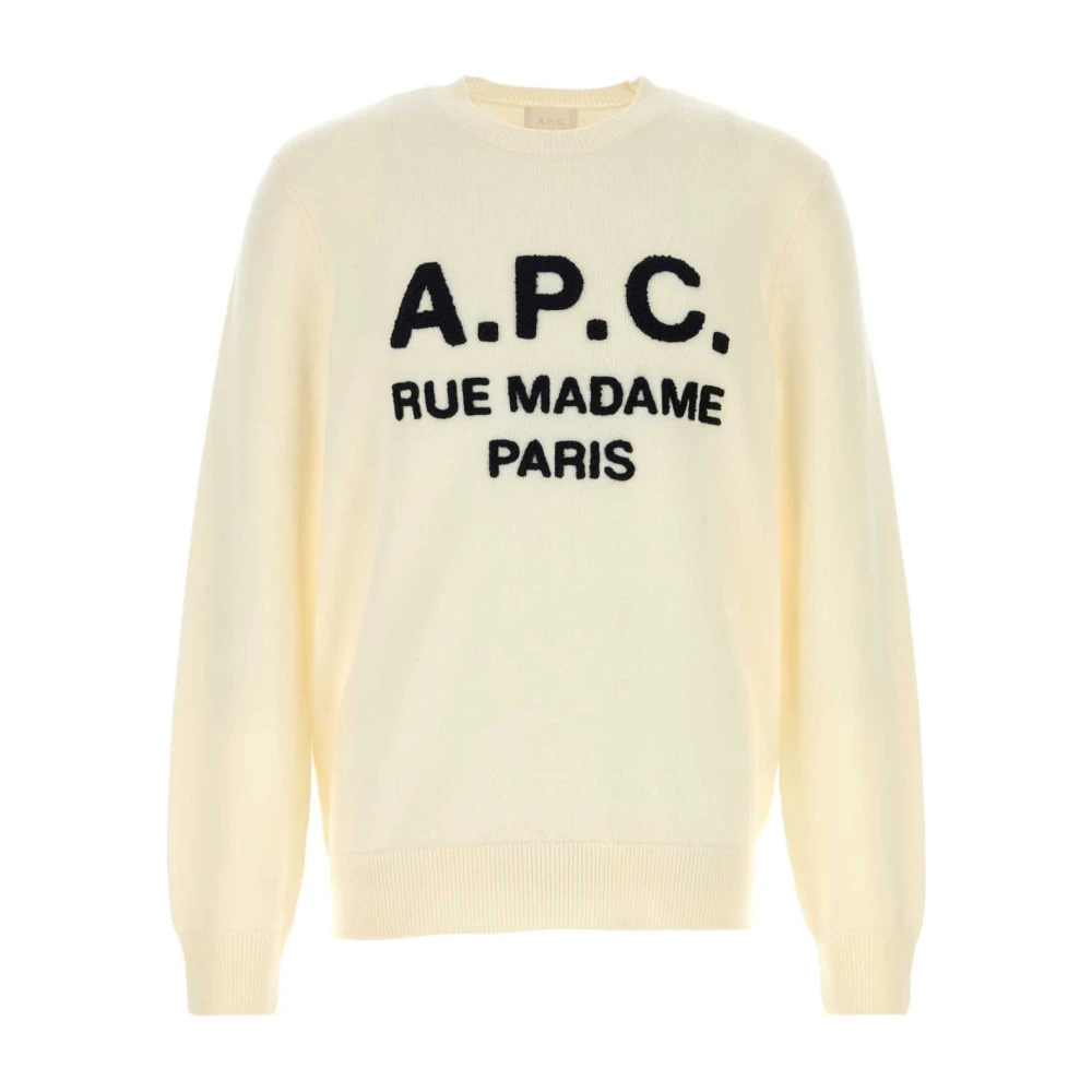 A.p.c. Men's Yellow Maurice Jumper - Round-Neck Knitwear - M - Knitwear