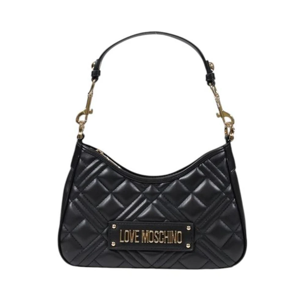 Love Moschino Zwarte Polyethyleen Handtas Elegant Ontwerp Vrouwen Black Dames