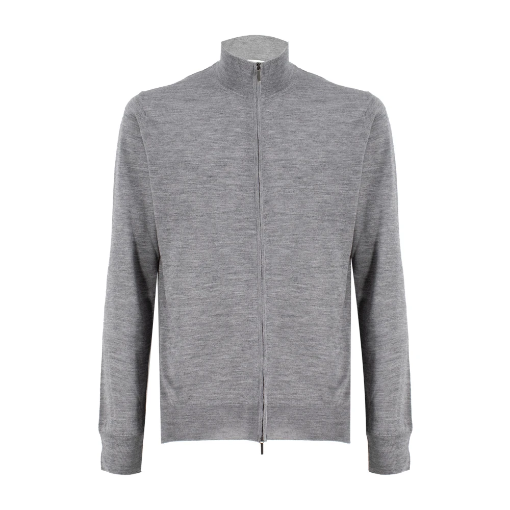 Mauro Ottaviani Zip Sweater Gray Heren