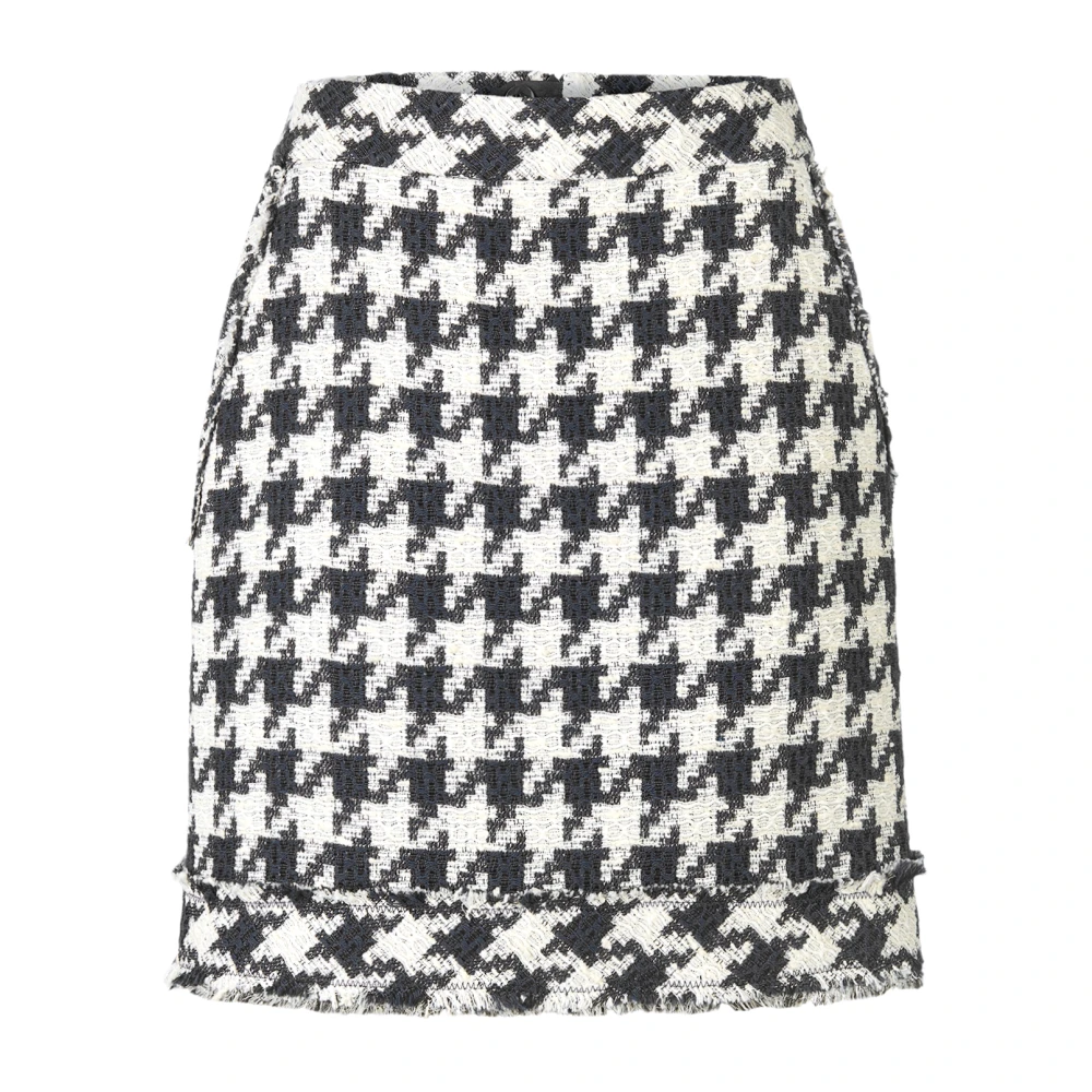 RIANI Klassieke Houndstooth Upgrade Mini Rok Black Dames