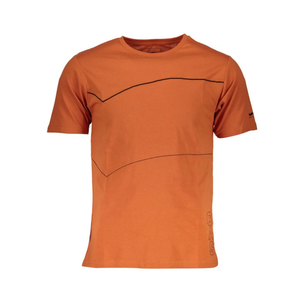 GAS Katoenen Oranje T-shirt met Contrastdetails Orange Heren