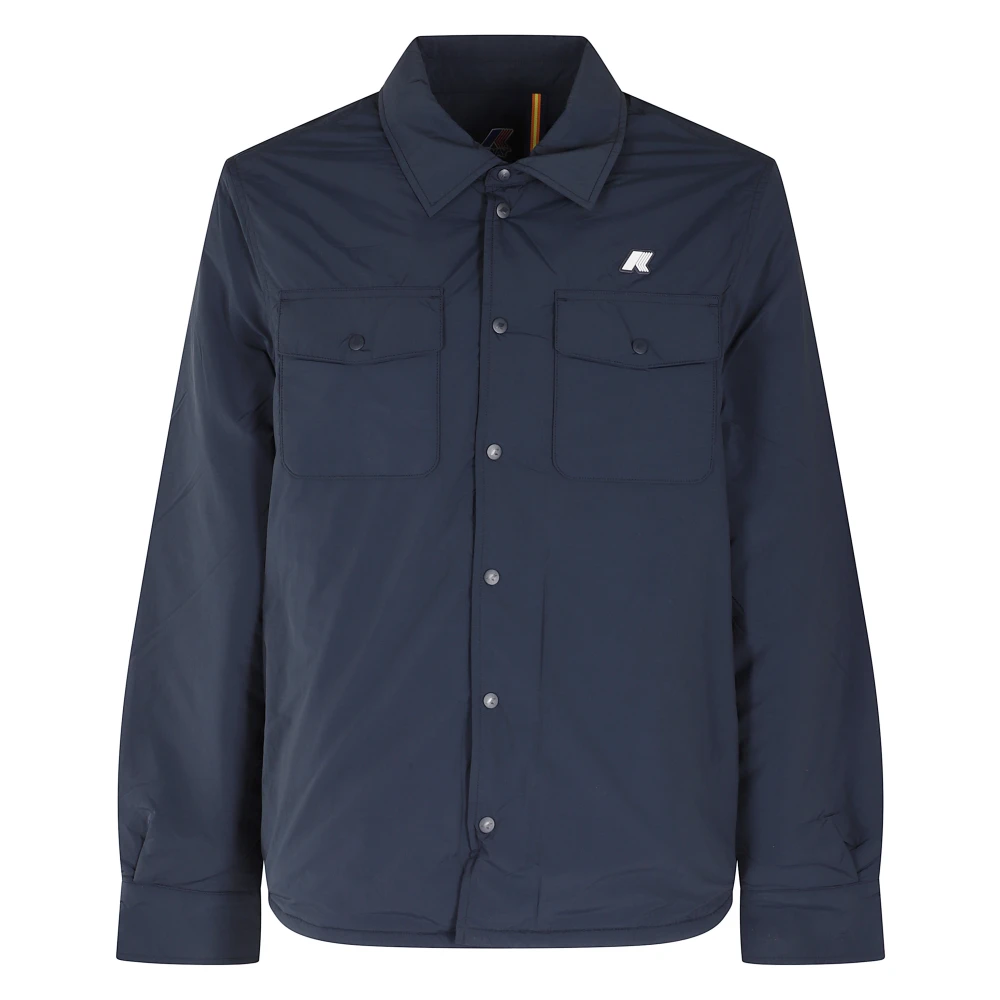 K-Way Men's Blue Light Jackets, Xl, Umbert Plain Warm Jacket