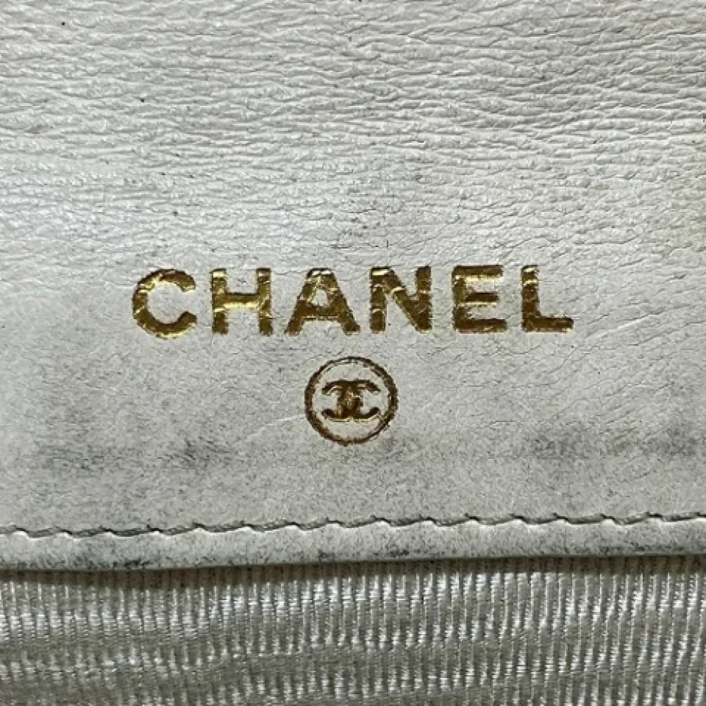 Chanel Vintage Pre-owned Leather wallets White Dames