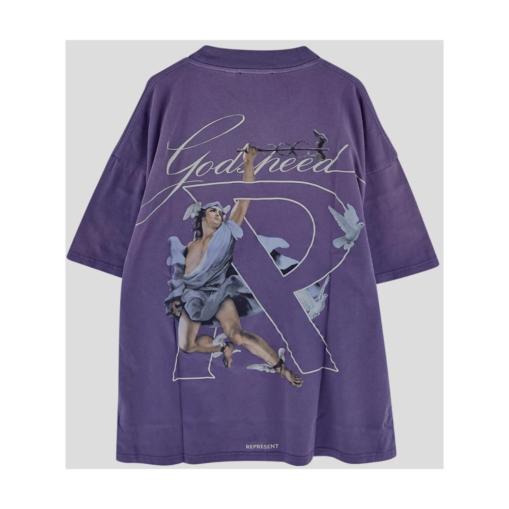 Represent Katoenen Bedrukt T-shirt Purple Heren