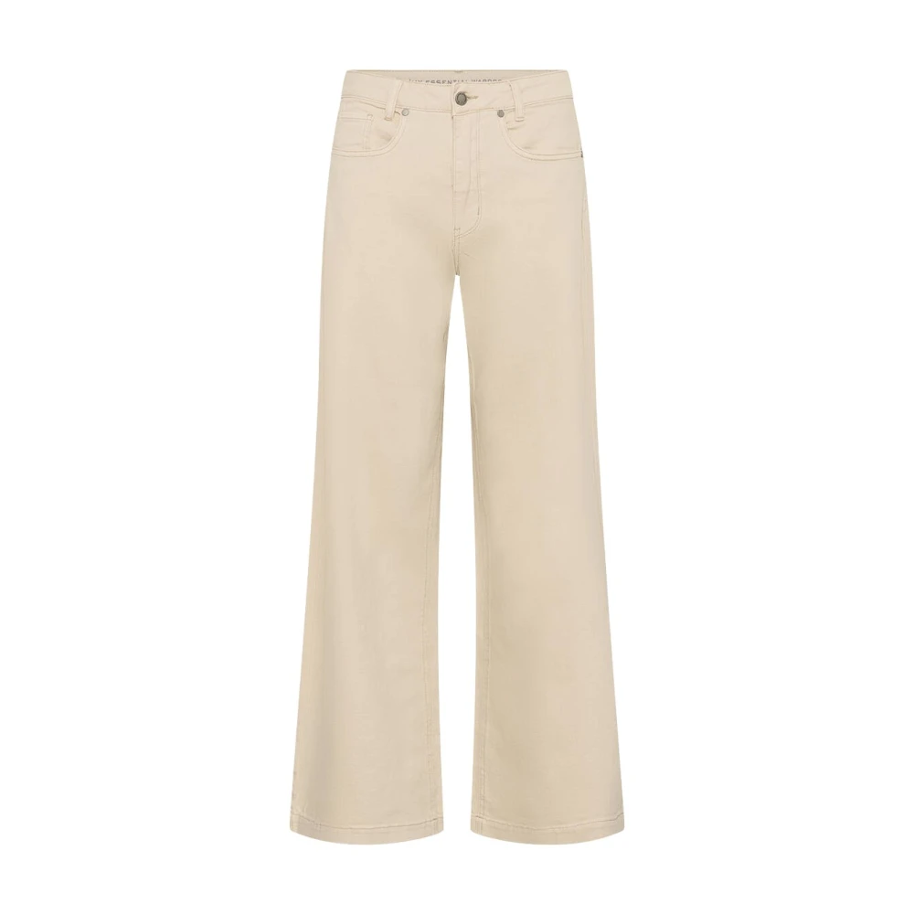 My Essential Wardrobe Women's Beige Wide Jeans, W34 L34, Dangomw 157 High X-Wide