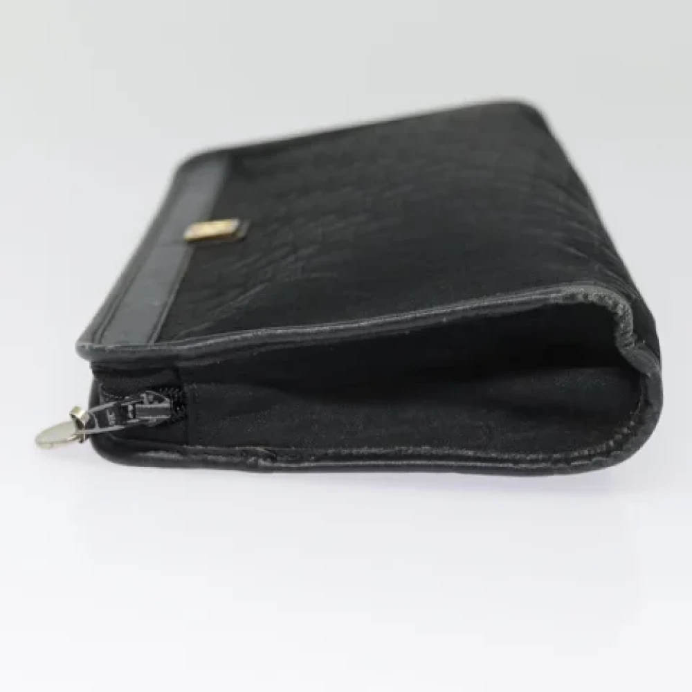 Dior Vintage Pre-owned Canvas clutches Black Dames