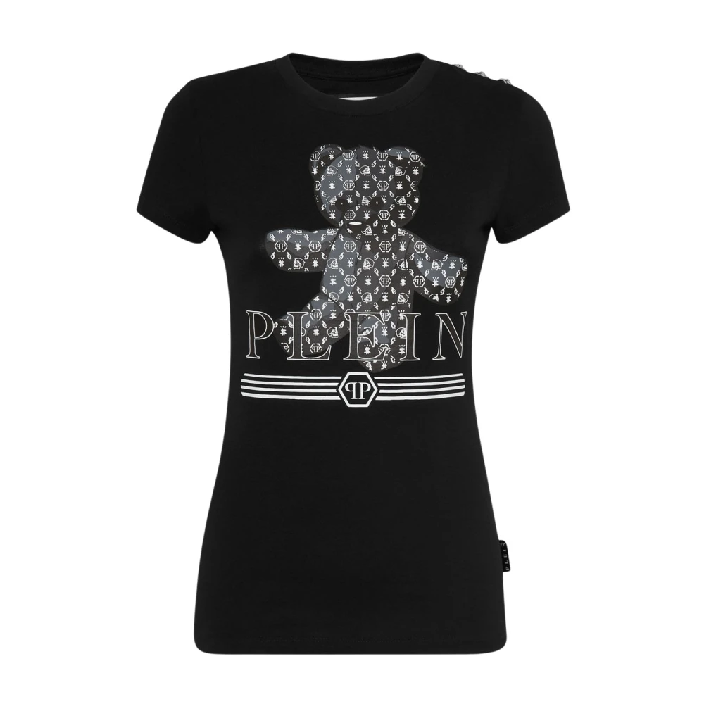 Philipp Plein Stijlvol Grafisch T-shirt Black Dames