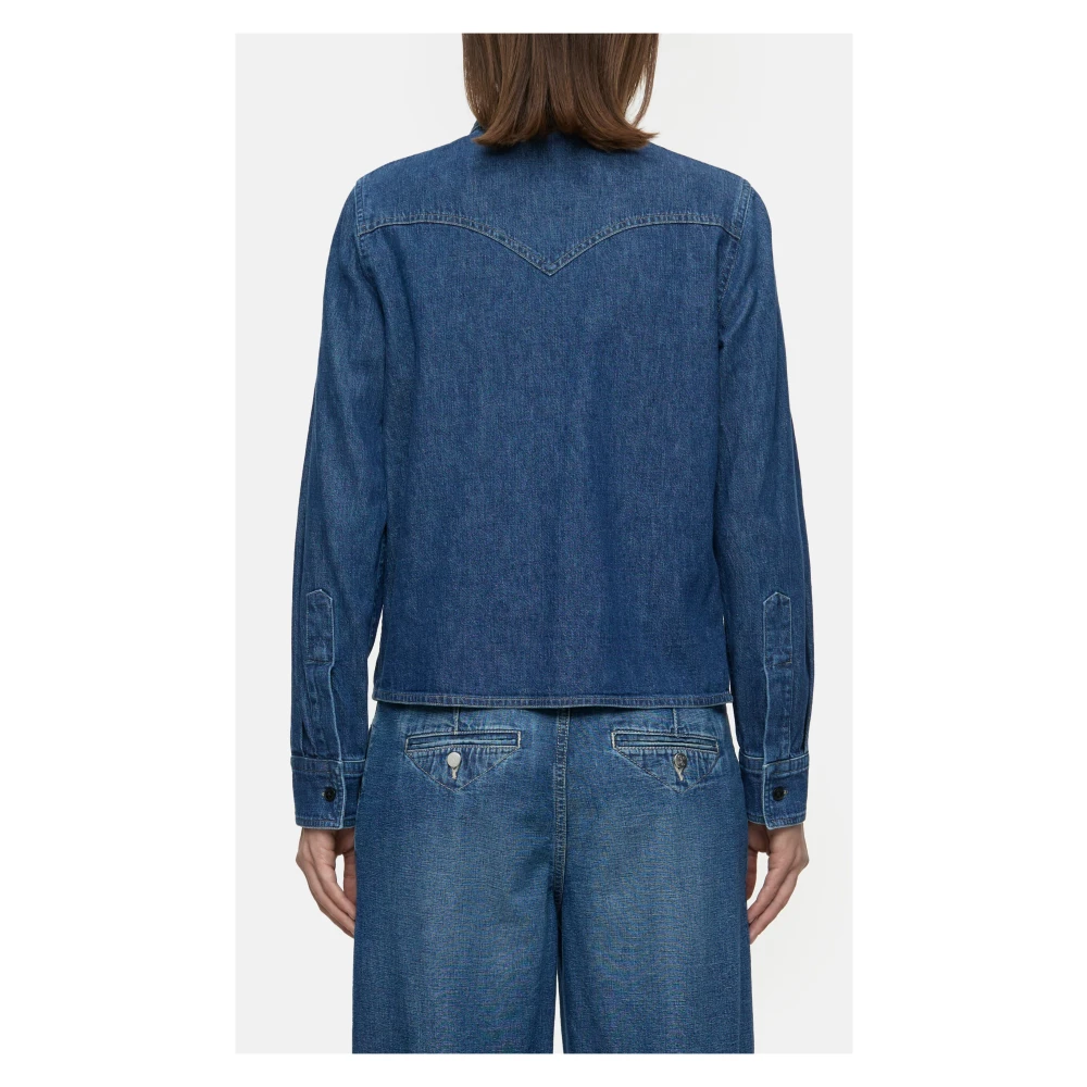 closed Blauwe Blouses Blue Dames