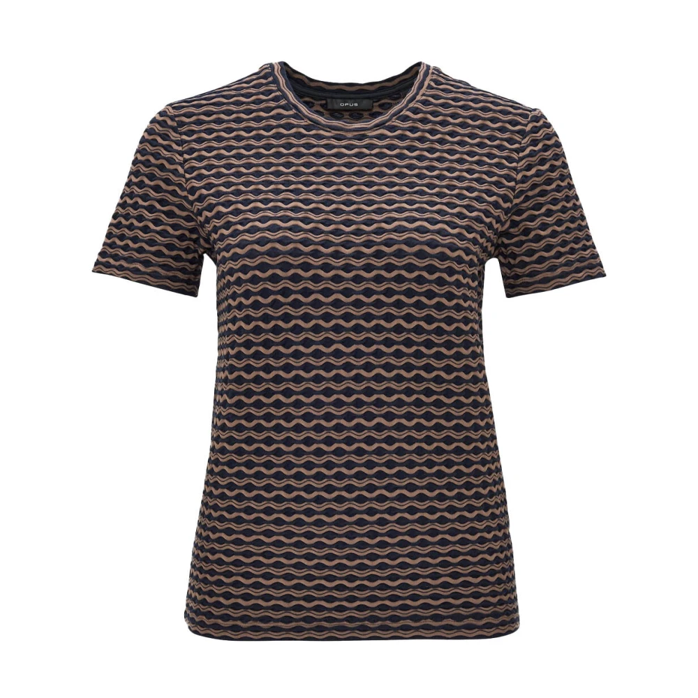 Opus T-shirt met structuurmotief model 'Siwave'