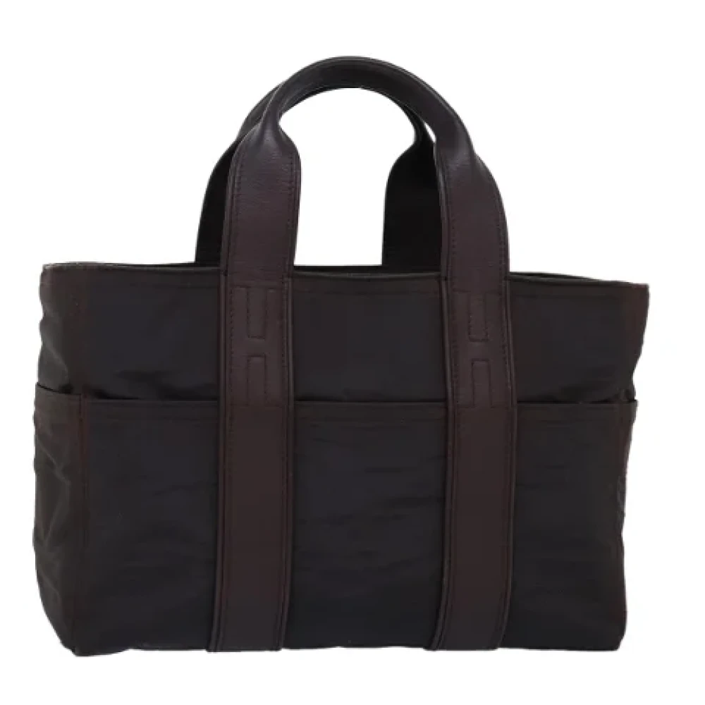 Hermès Vintage Pre-owned Nylon handbags Brown Dames