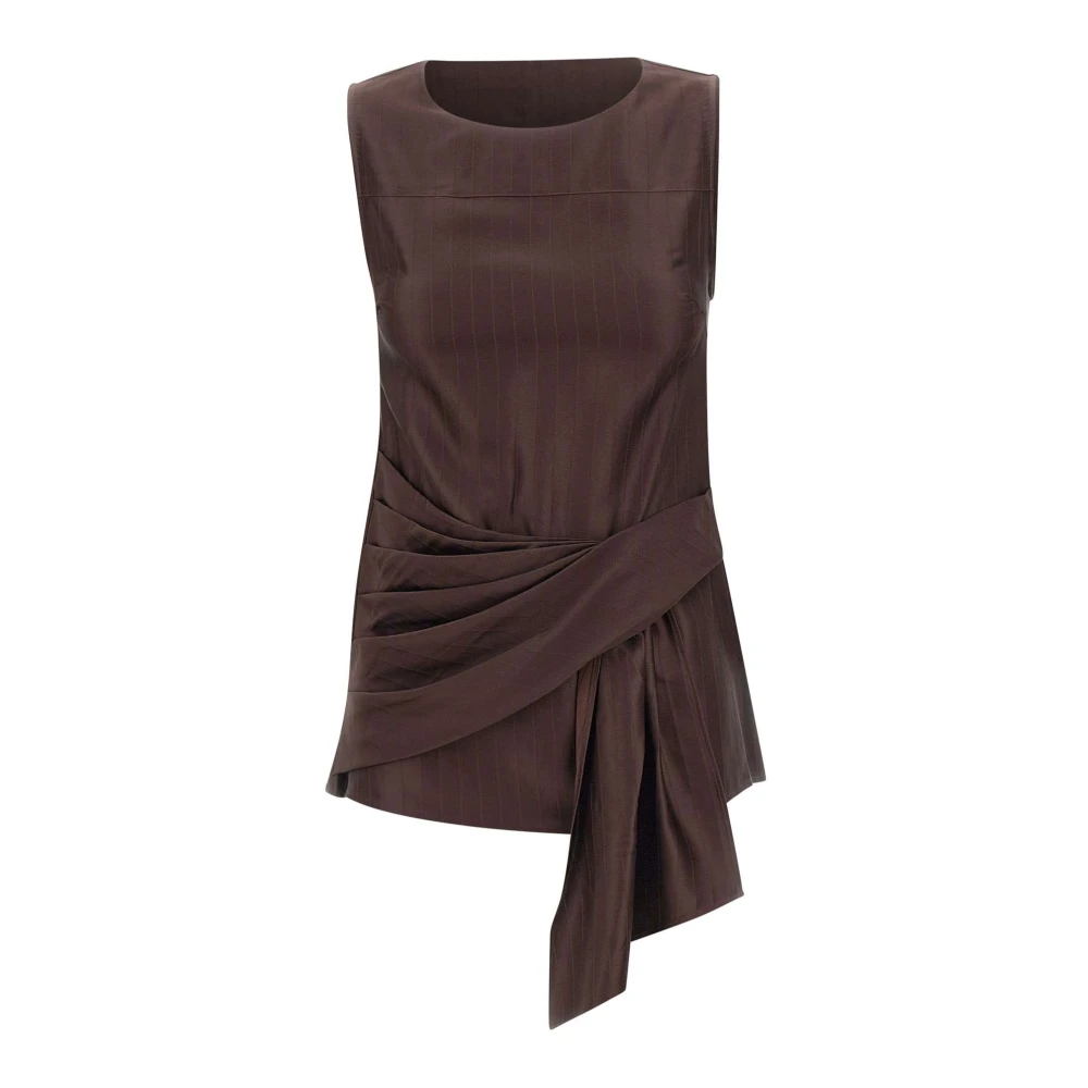 Loulou Studio Women's Brown Fonda Top