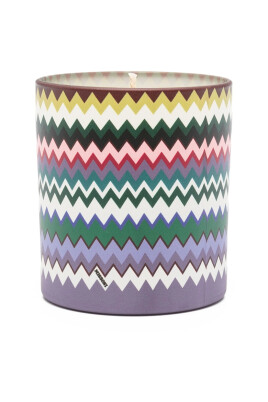 zigzag-print-glass-candle-holder