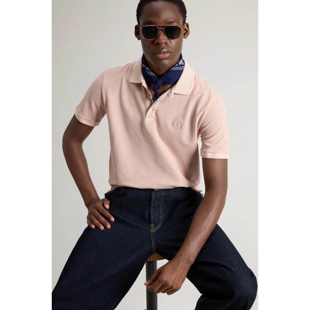 Woolrich Klassieke Polo voor de Zomer Pink Heren