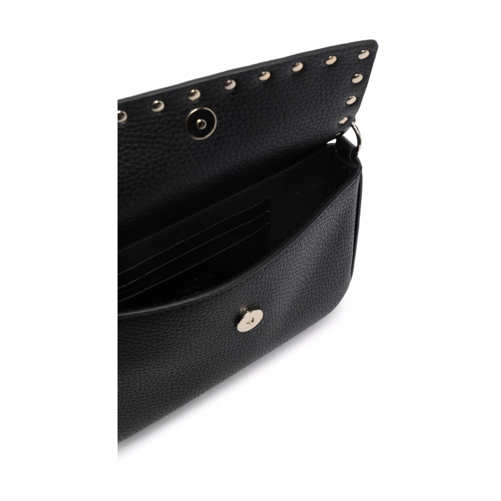 Valentino Garavani Zwarte Mini Rockstud Leren Tas Black Dames
