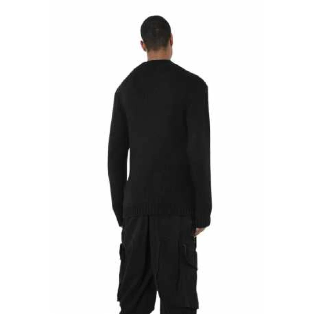 La Haine Inside Us Zwarte Geribbelde Trui Lm279 Black Heren