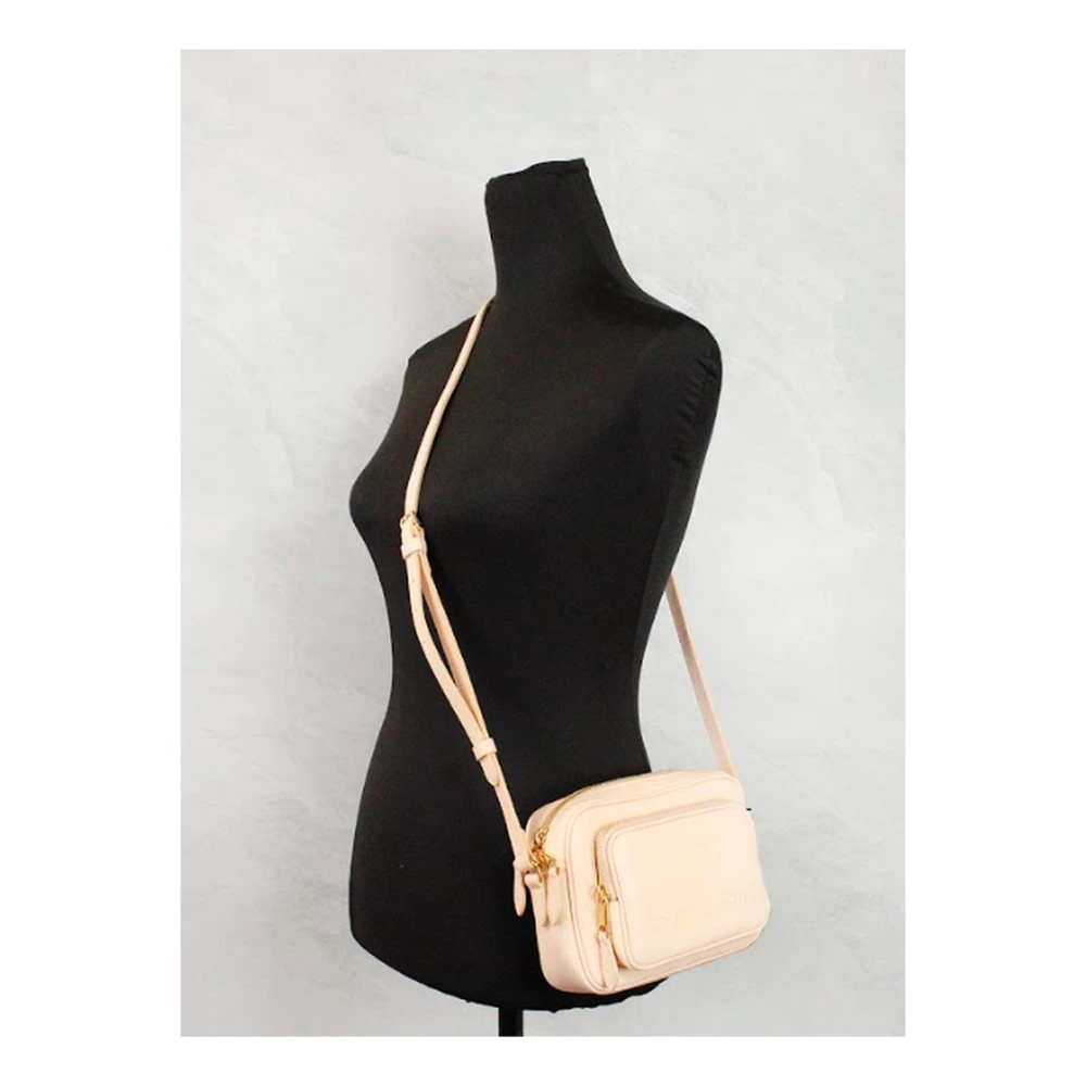 Burberry Korrelig leren cameratas Crossbody tas Beige Dames