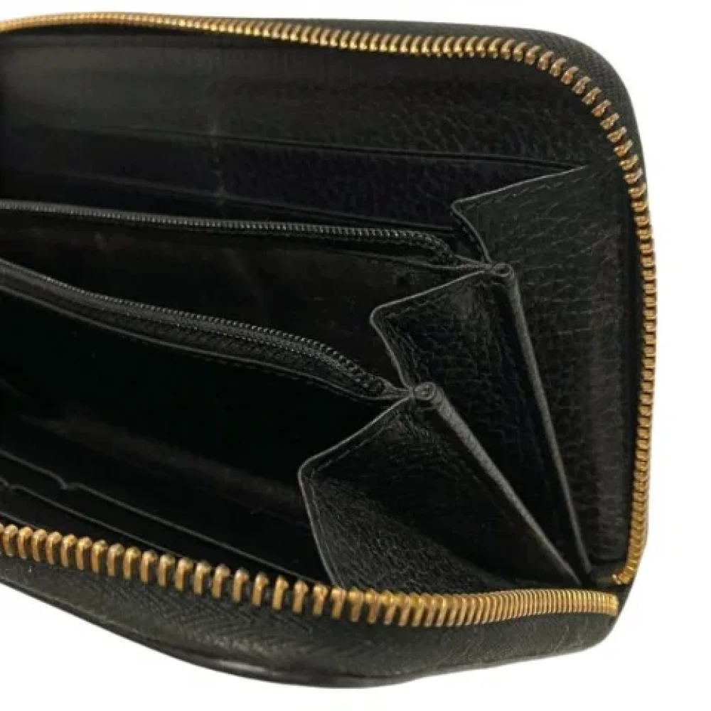 Gucci Vintage Pre-owned Leather wallets Black Dames