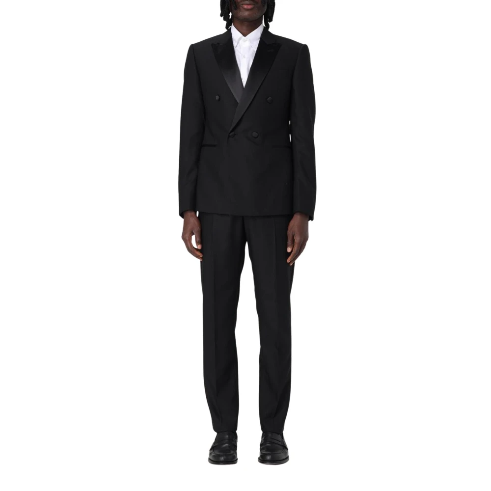 Emporio Armani Men's Black Double Breasted Formal Suit