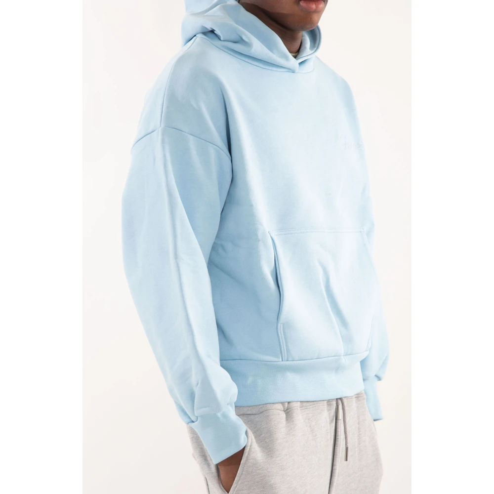 Garment Workshop Boxy Hoodie in Double Layer Stijl Blue Heren