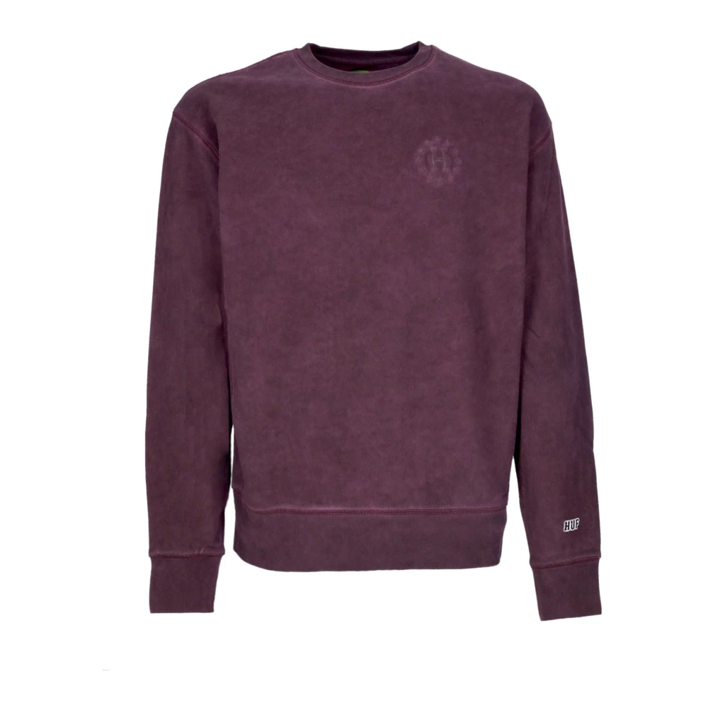 HUF Galaxies Faded Crewneck Sweatshirt Wine Red Heren