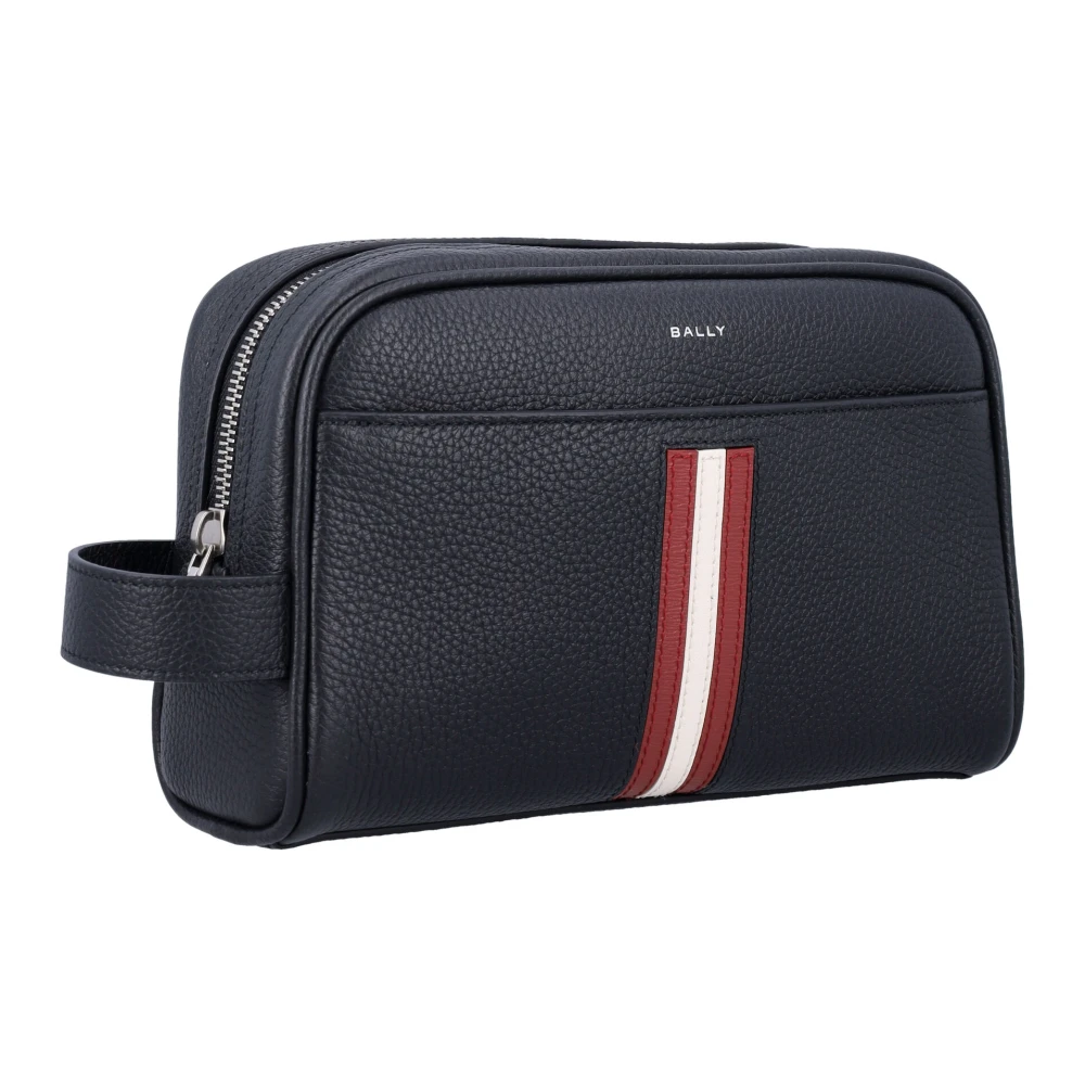Bally Zwarte Beauty Case met Ribbon Washbag Black Heren