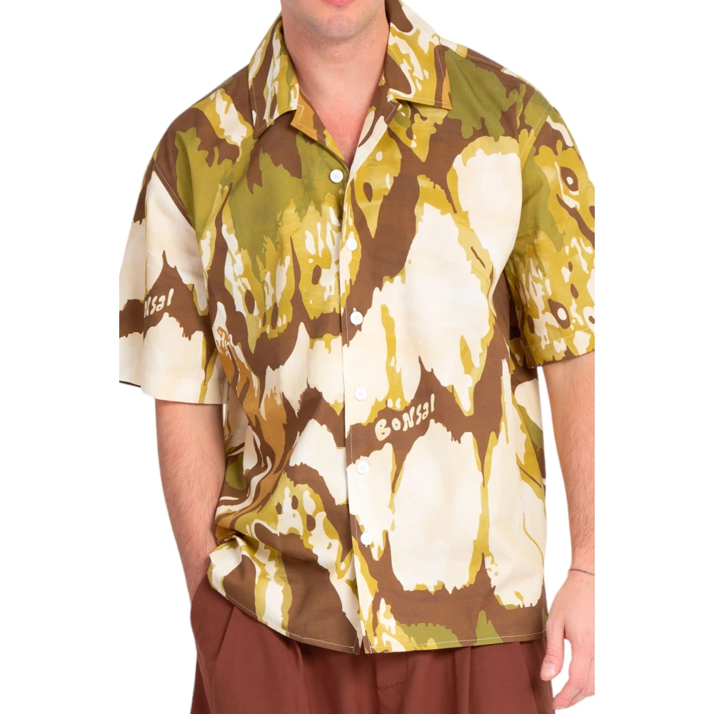 Bonsai Oversize Jungle Bowling Shirt Collectie Kleur Multicolor Heren
