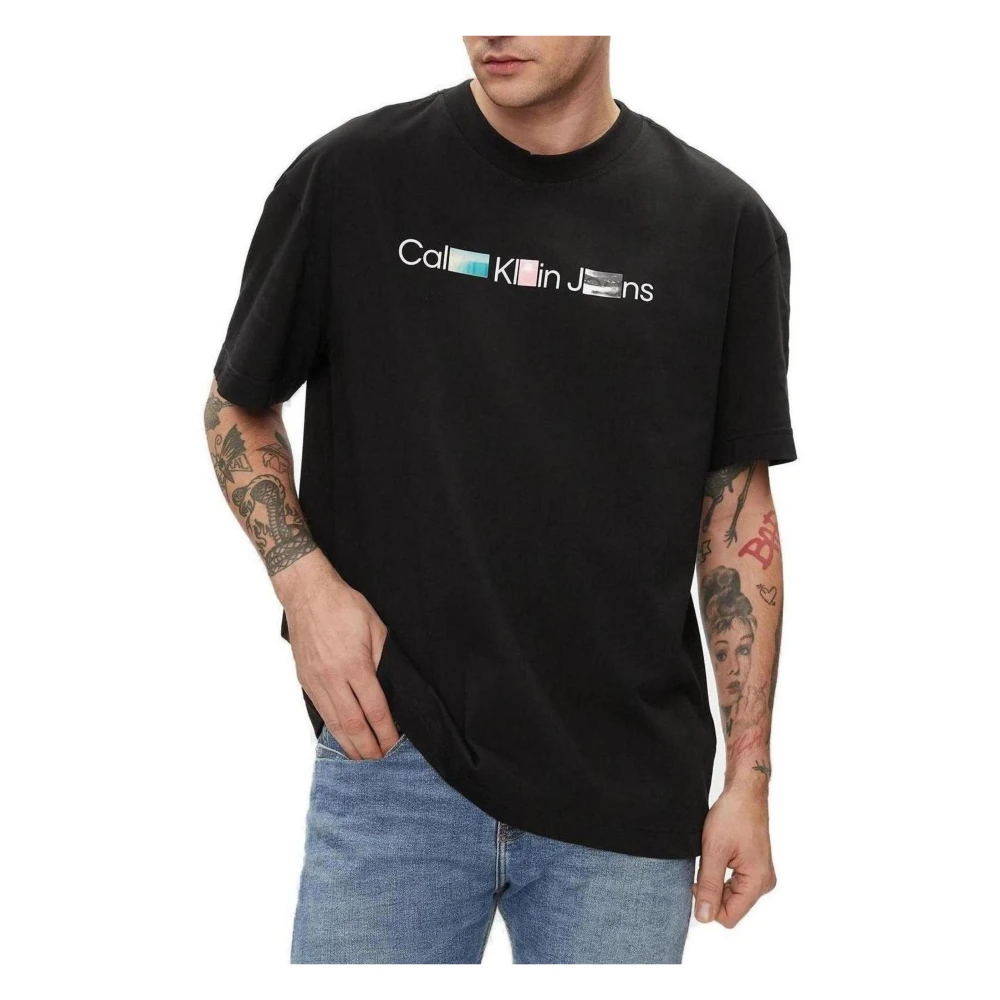 Calvin Klein Jeans Heren T-shirt Lente Zomer Collectie Black Heren