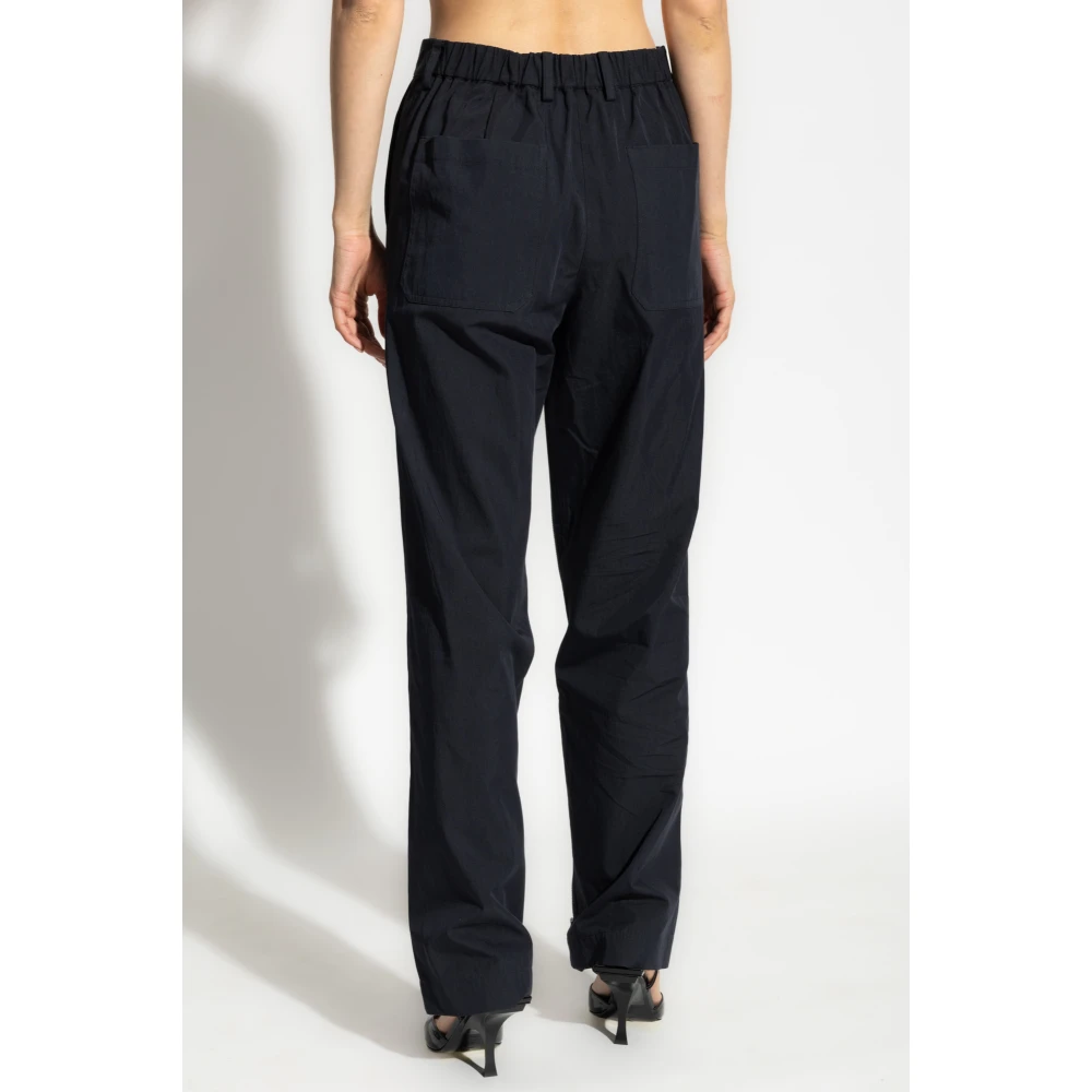 Helmut Lang Broek met ritsen aan de benen Blue Dames