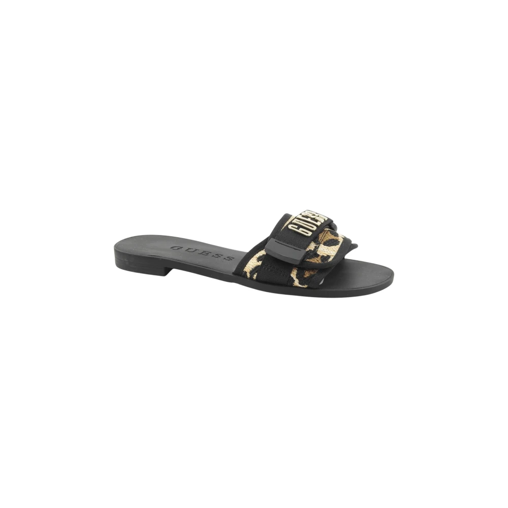 Guess Women's Black Sliders, 4 Uk, Slide Sandal