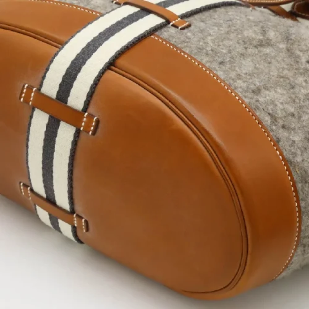 Hermès Vintage Pre-owned Canvas shoulder-bags Gray Dames