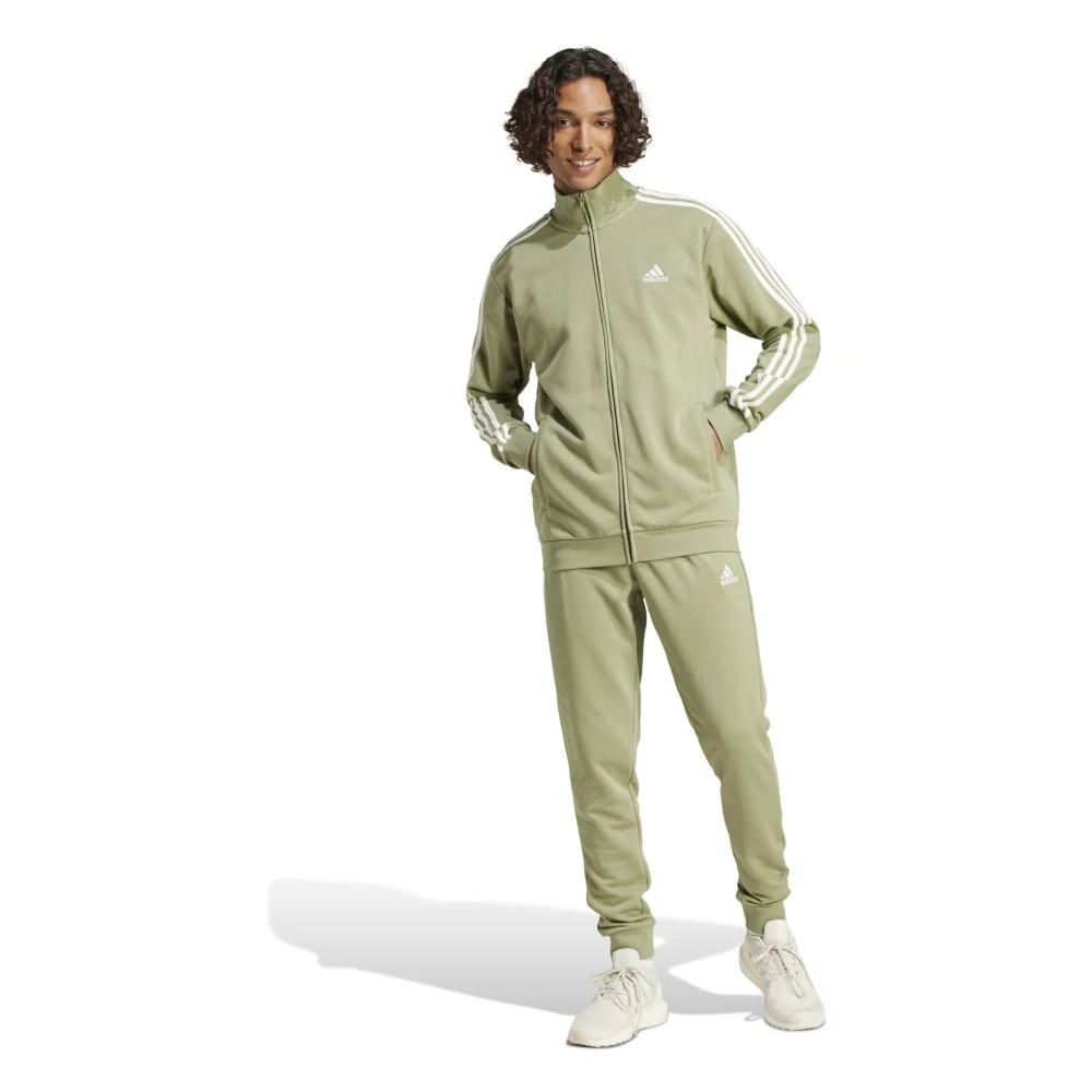 Adidas Tracksuit Basic 3-Stripes Compleet Tracksuit Green Heren