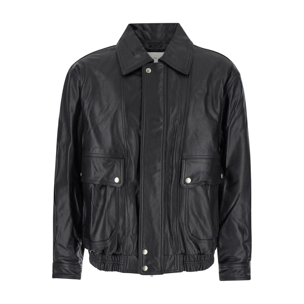 Dunst Zwarte Leren Jassen Black Heren