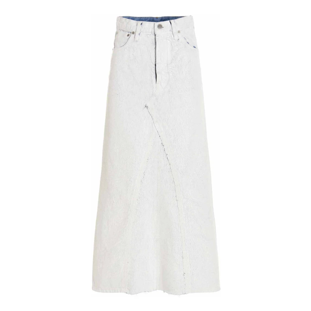 Maison Margiela Women's White Denim Skirts, Xs, Bianchetto Skirt